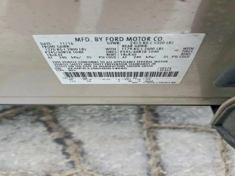 2017 FORD EDGE SEL  