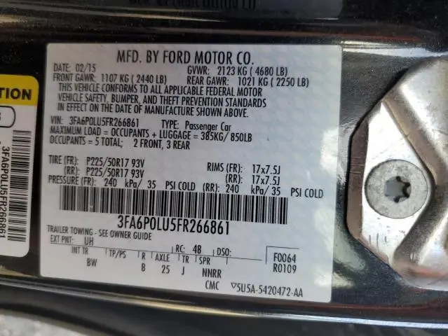 2015 FORD FUSION SE HYBRID  