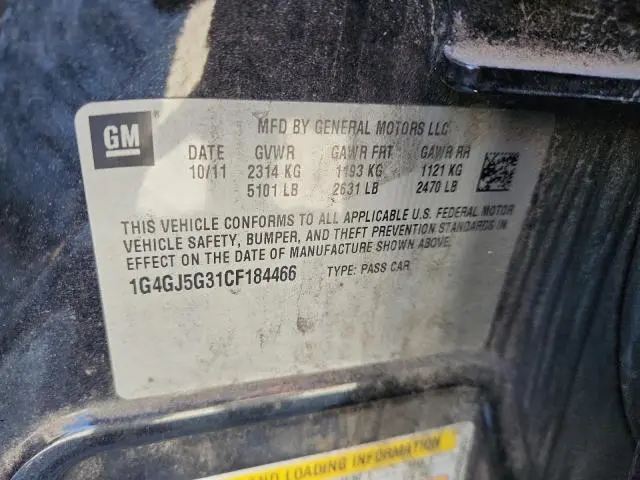 2012 BUICK LACROSSE TOURING  