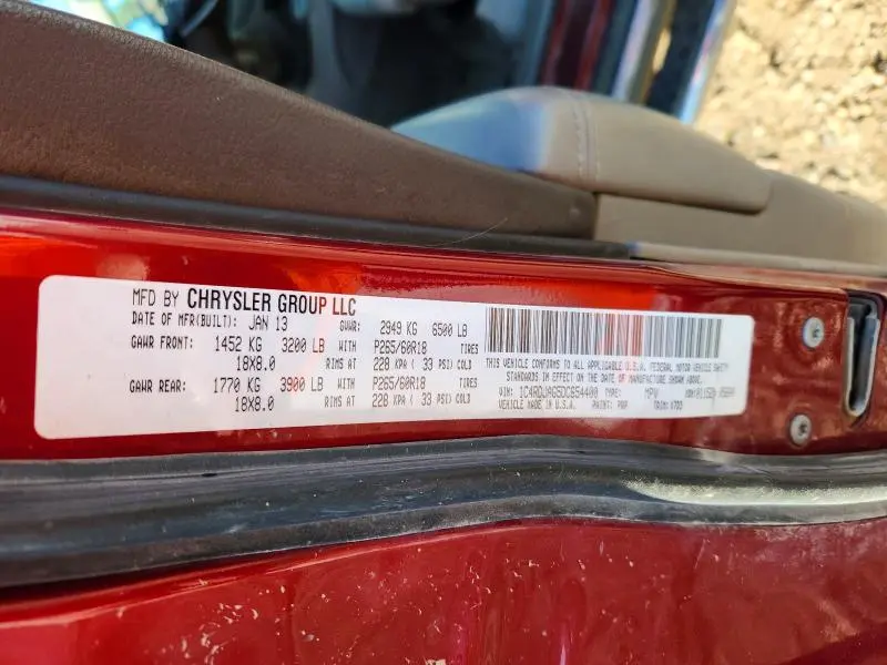 2013 DODGE DURANGO SXT  