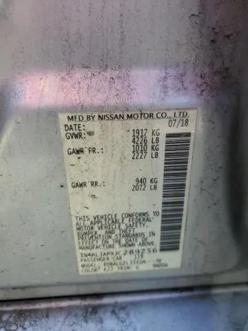 2018 NISSAN ALTIMA 2.5  