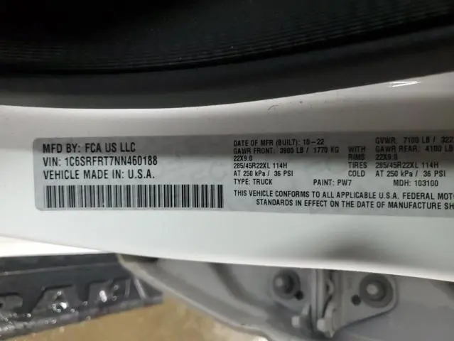 2022 RAM 1500 LARAMIE  