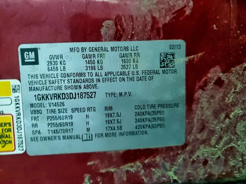 2013 GMC ACADIA SLT-1  