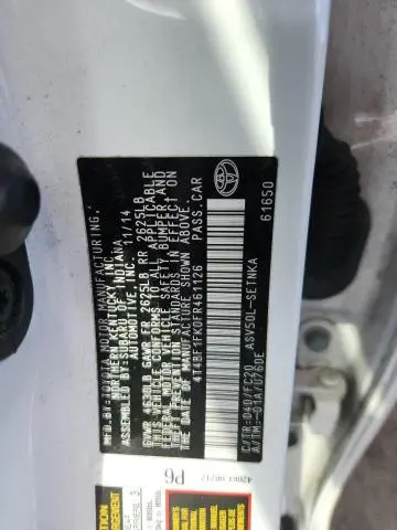 2015 TOYOTA CAMRY LE  