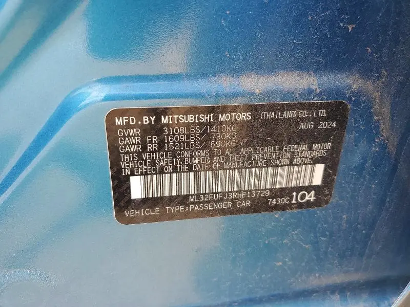 2024 MITSUBISHI MIRAGE   