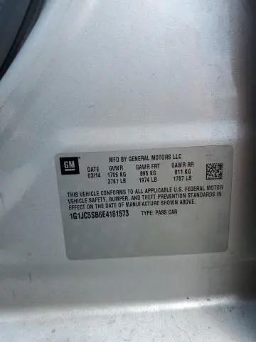 2014 CHEVROLET SONIC LT  