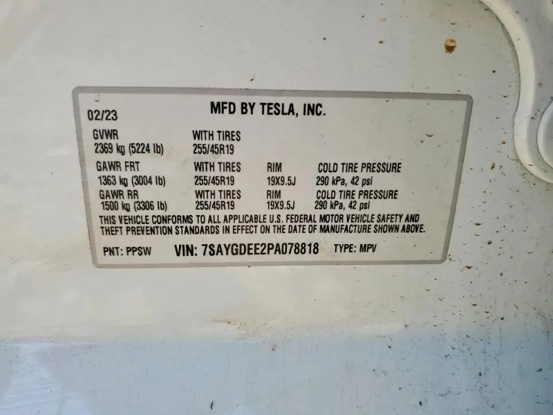 2023 TESLA MODEL Y   