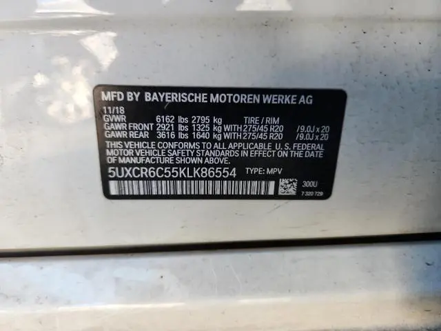 2019 BMW X5 XDRIVE40I  