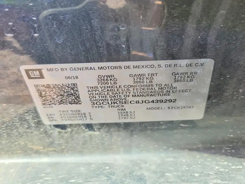 2018 CHEVROLET SILVERADO K1500 LTZ  