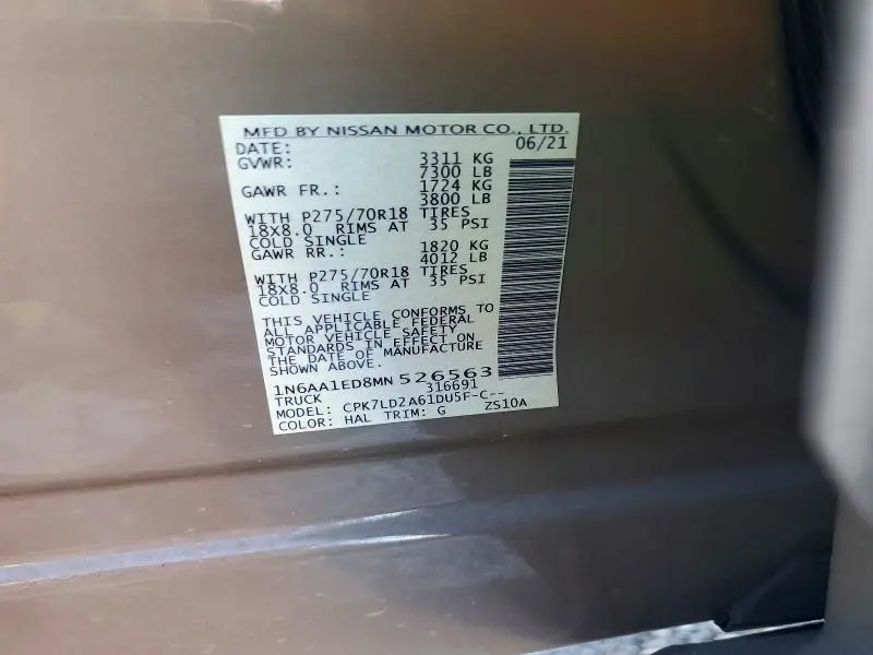 2021 NISSAN TITAN PRO-4X  