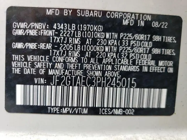 2023 SUBARU CROSSTREK PREMIUM