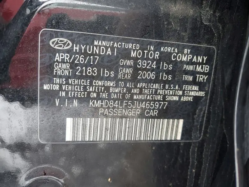 2018 HYUNDAI ELANTRA SEL  