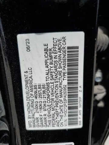 2023 HONDA ACCORD HYBRID SPORT  