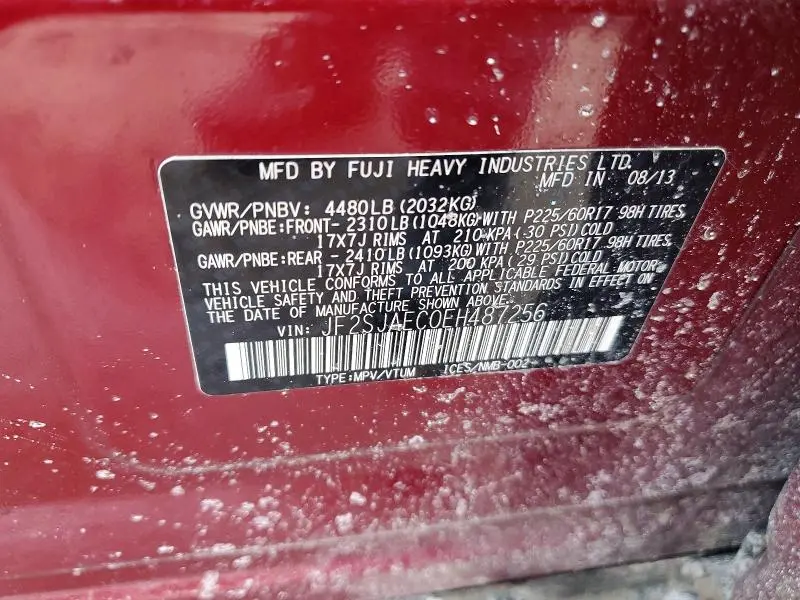 2014 SUBARU FORESTER 2.5I PREMIUM  