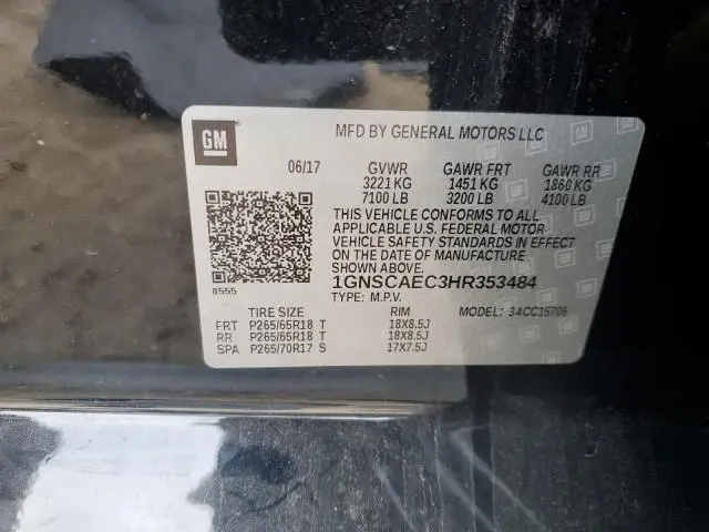 2017 CHEVROLET TAHOE C1500 LS  