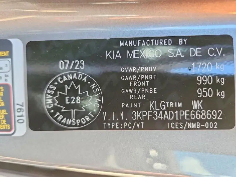 2023 KIA FORTE EX  
