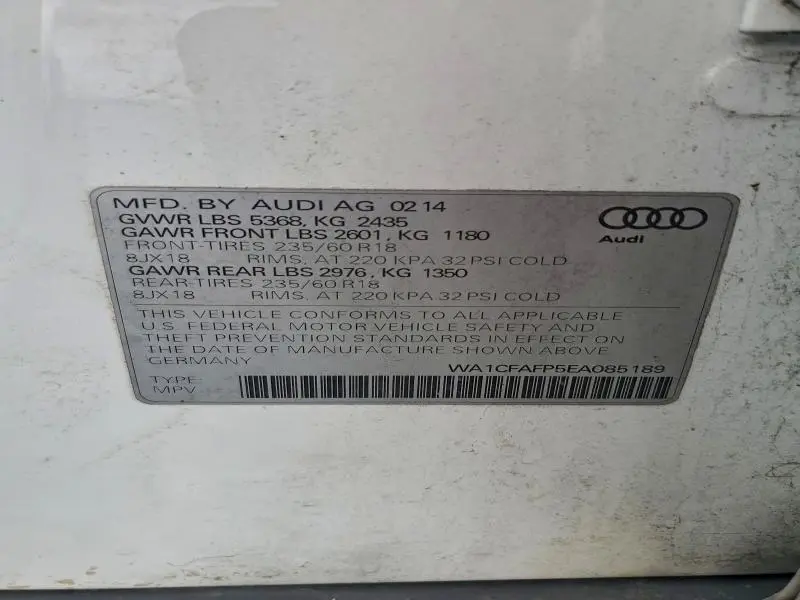 2014 AUDI Q5 PREMIUM  