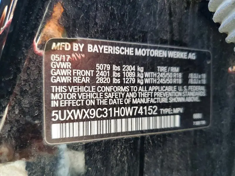 2017 BMW X3 XDRIVE28I  