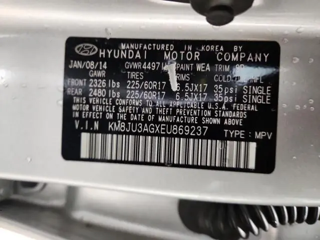 2014 HYUNDAI TUCSON GLS  