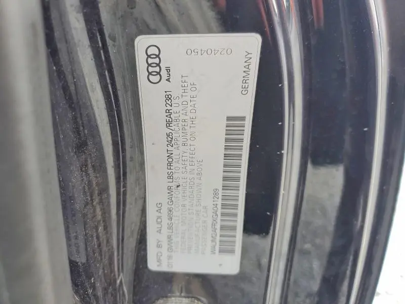 2016 AUDI A5 PREMIUM PLUS S-LINE  
