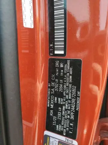 2024 KIA FORTE LX  