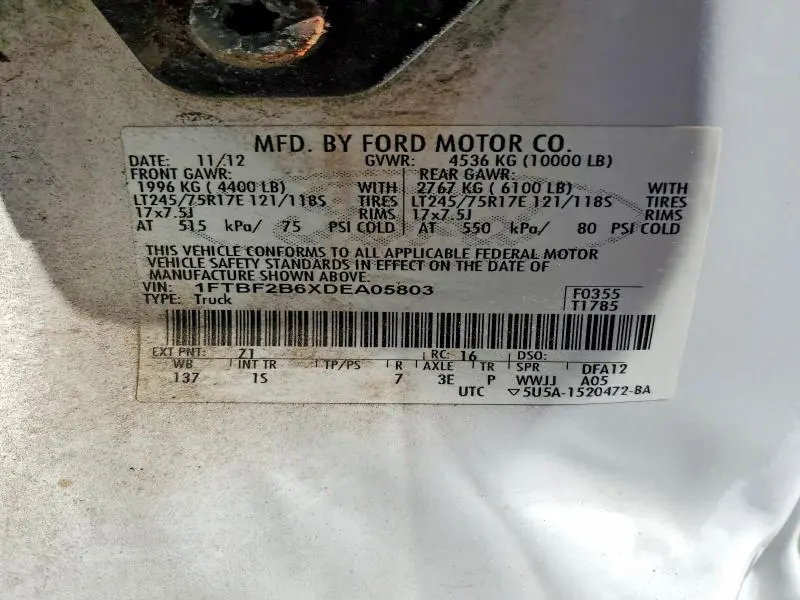 2013 FORD F250 SUPER DUTY  