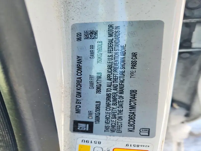 2021 CHEVROLET SPARK 1LT  