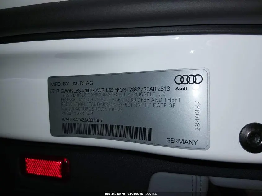 2018 AUDI A4 2.0T PREMIUM