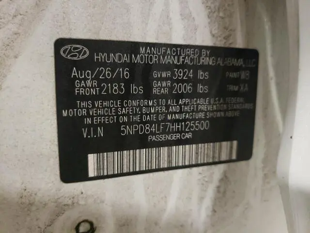 2017 HYUNDAI ELANTRA SE