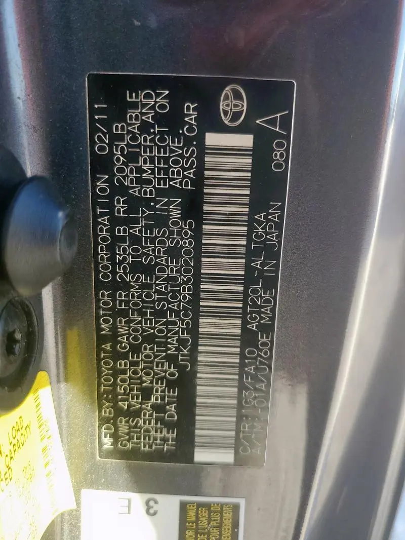 2011 TOYOTA SCION TC   