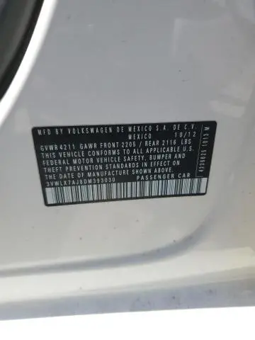 2013 VOLKSWAGEN JETTA SEL  