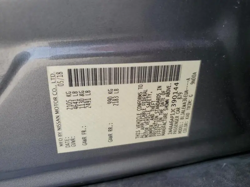 2018 NISSAN MAXIMA 3.5S  