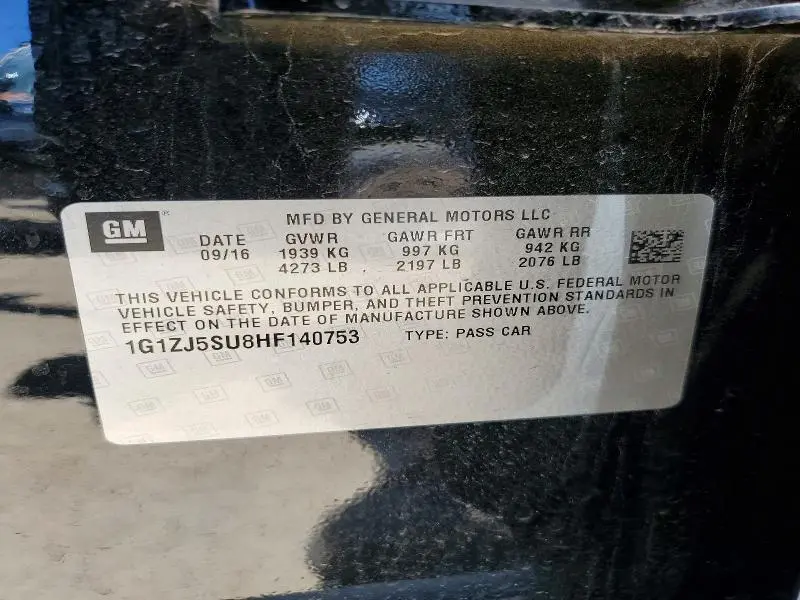 2017 CHEVROLET MALIBU HYBRID  