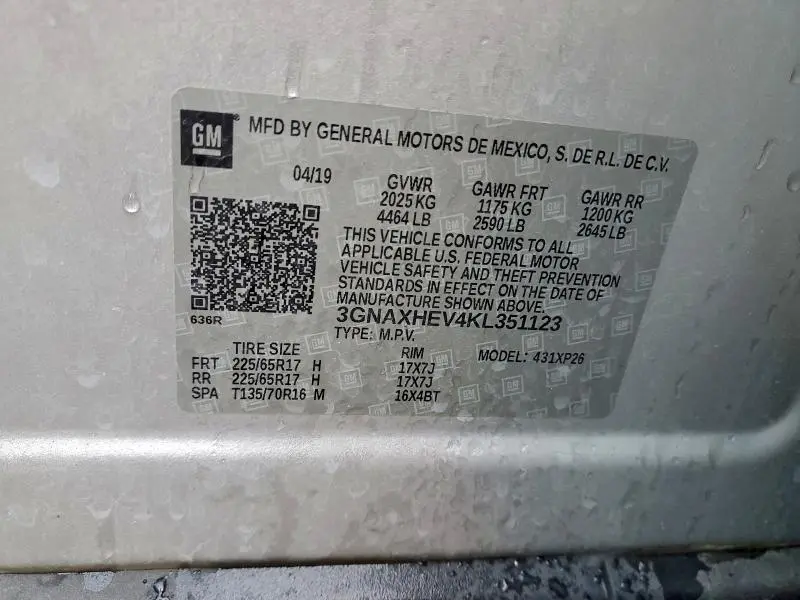 2019 CHEVROLET EQUINOX LS  