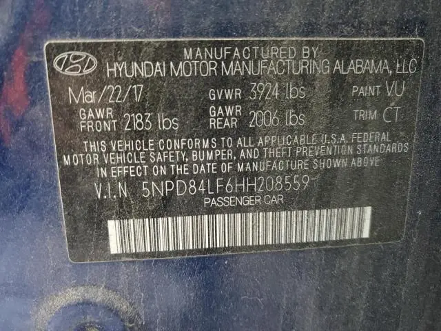 2017 HYUNDAI ELANTRA SE  