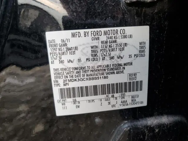 2011 FORD EDGE SE  