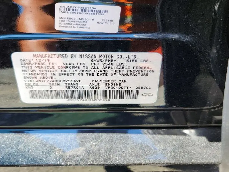 2020 INFINITI Q50 3.0T LUXE  