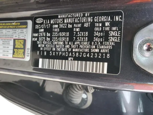 2018 KIA SORENTO EX  