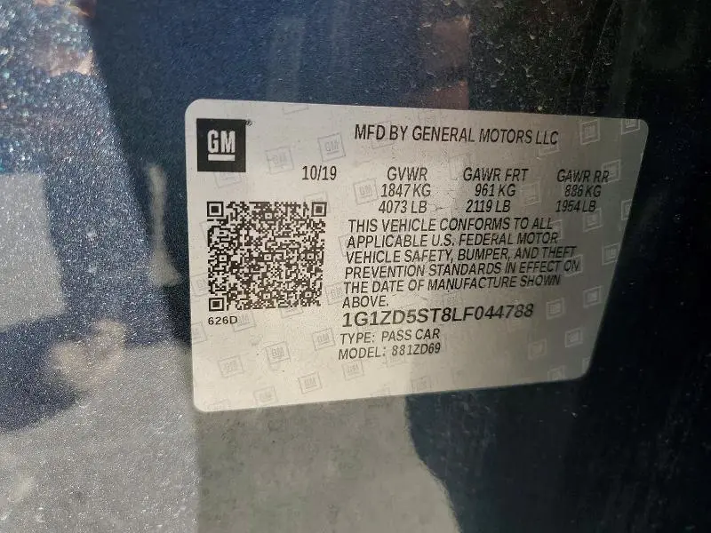 2020 CHEVROLET MALIBU LT  
