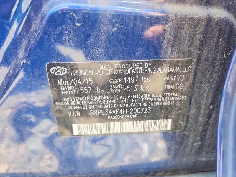 2015 HYUNDAI SONATA SPORT  