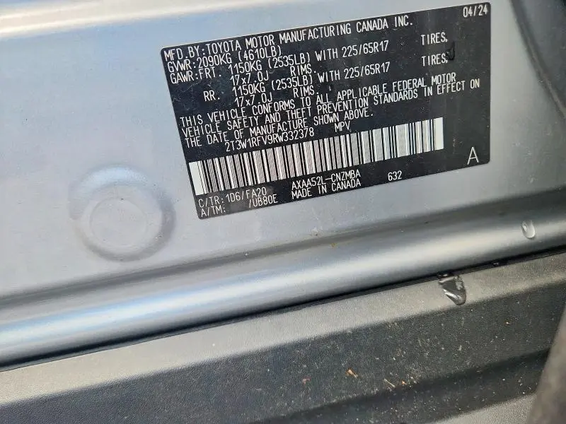 2024 TOYOTA RAV4 XLE  