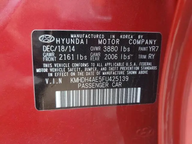 2015 HYUNDAI ELANTRA SE  