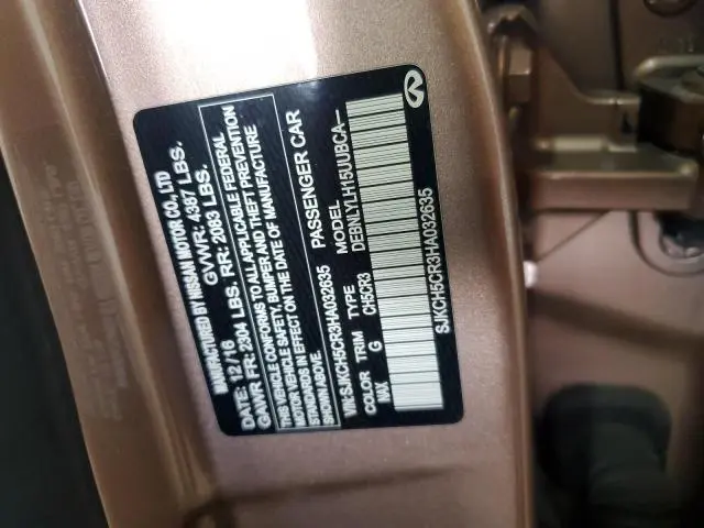 2017 INFINITI QX30 BASE  