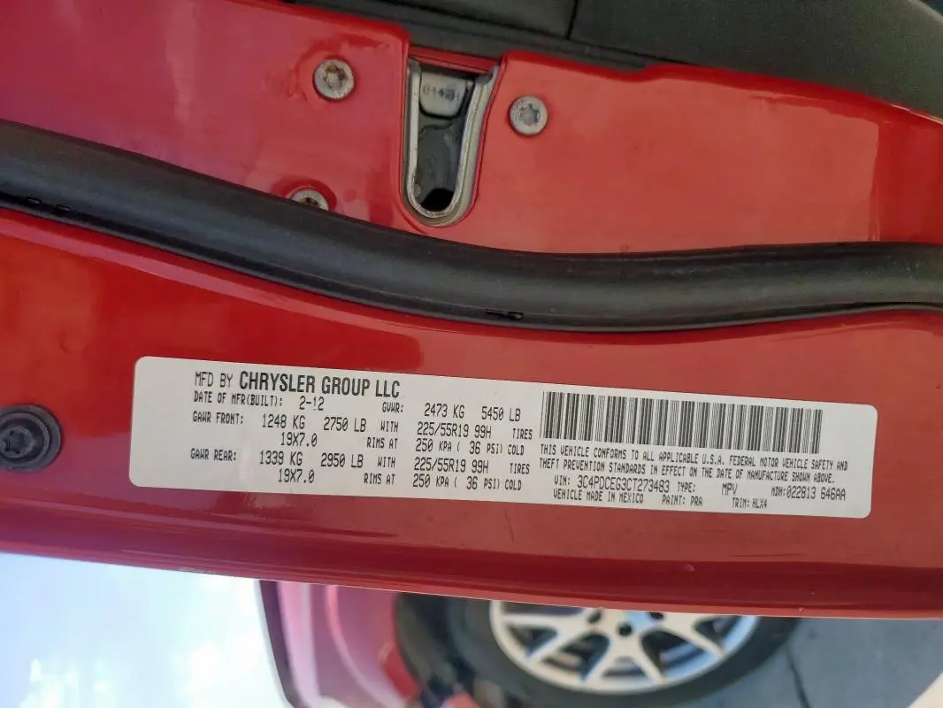 2012 DODGE JOURNEY R/T  