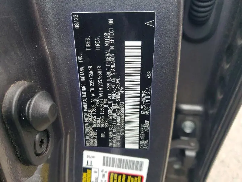 2022 TOYOTA HIGHLANDER L  