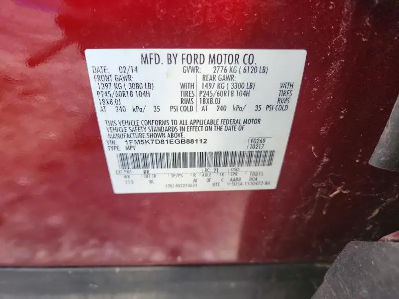 2014 FORD EXPLORER XLT  