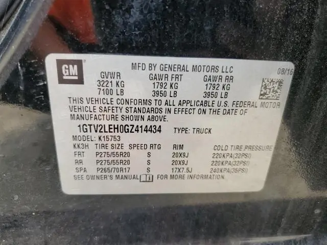 2016 GMC SIERRA K1500  