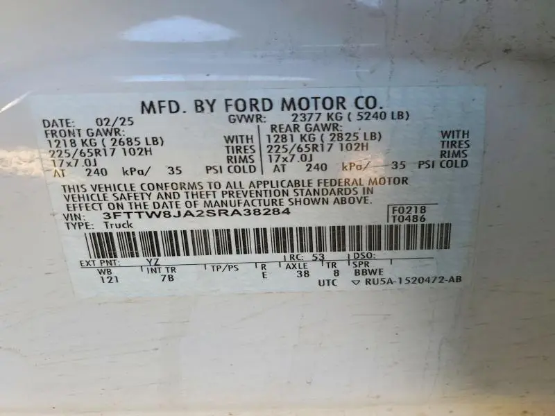 2025 FORD MAVERICK XLT  