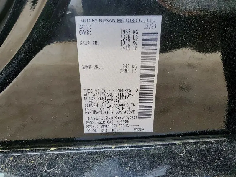 2024 NISSAN ALTIMA 2.5 SR  