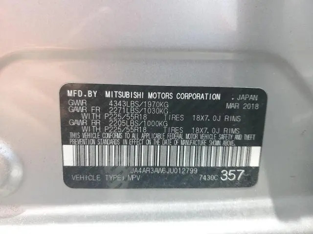 2018 MITSUBISHI OUTLANDER SPORT ES  